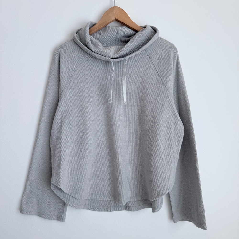 Luckey Brand Women's Gray Cowl Neck Sweatshirt, Size L